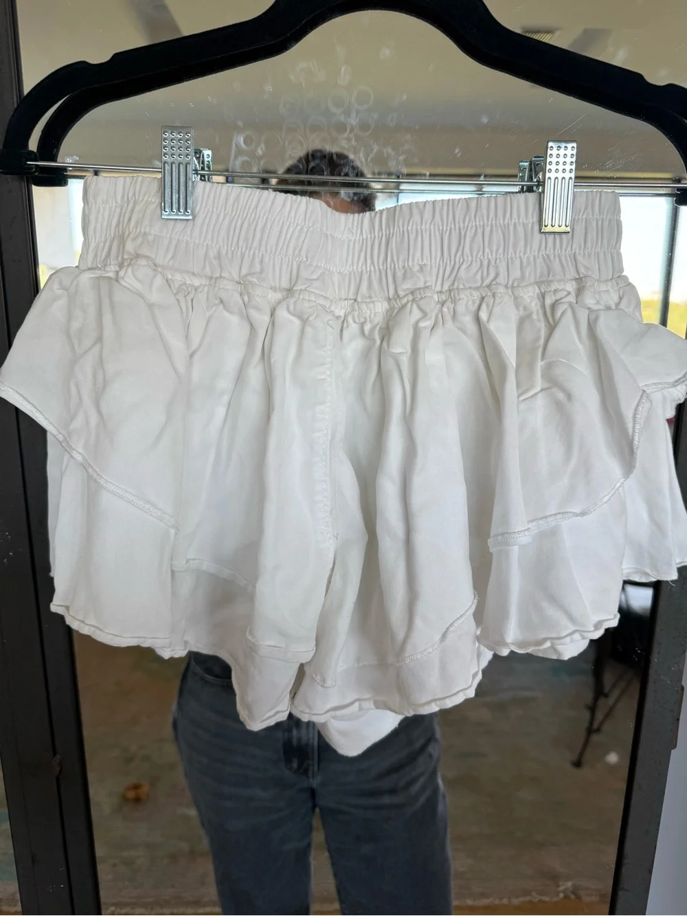 FP Movement by Free People White Ruffle Tiered Skort Shorts